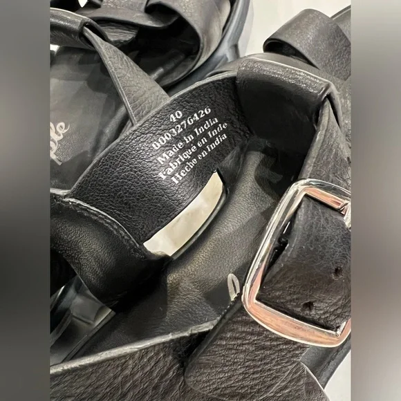 NWOB Free People Brooks Fisherman Gladiator Sandals Black Size 40/ Size 9.5 - Picture 11 of 13